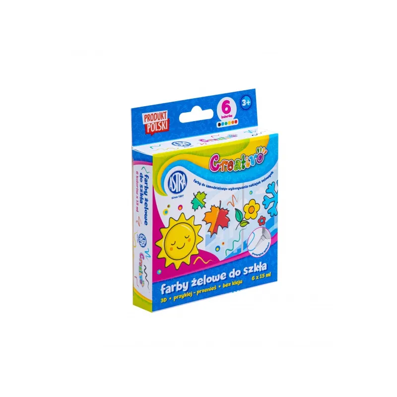 CREATIVO Slupovací barvy na sklo 6x15ml, 301122015 CREATIVO Slupovací barvy na sklo 6x15ml, 301122015