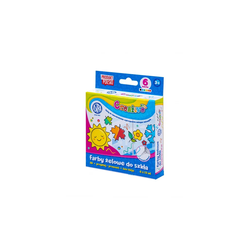 CREATIVO Slupovací barvy na sklo 6x15ml, 301122015
