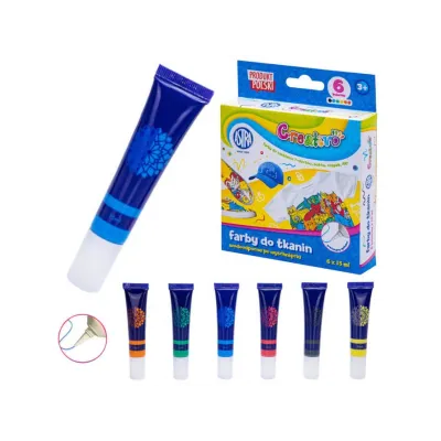 CREATIVO Barvy na textil, 6x15ml, 301122016