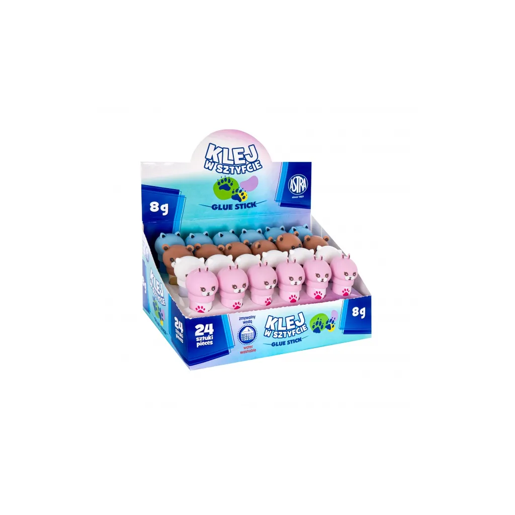 ASTRA, Lepicí tyčinka ZVÍŘÁTKA 8g, stojan, mix motivů, 401220007