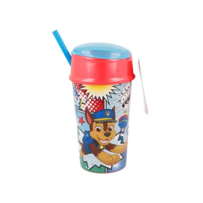 Pohár s víkem a brčkem PAW PATROL Snack, 400ml, 18901