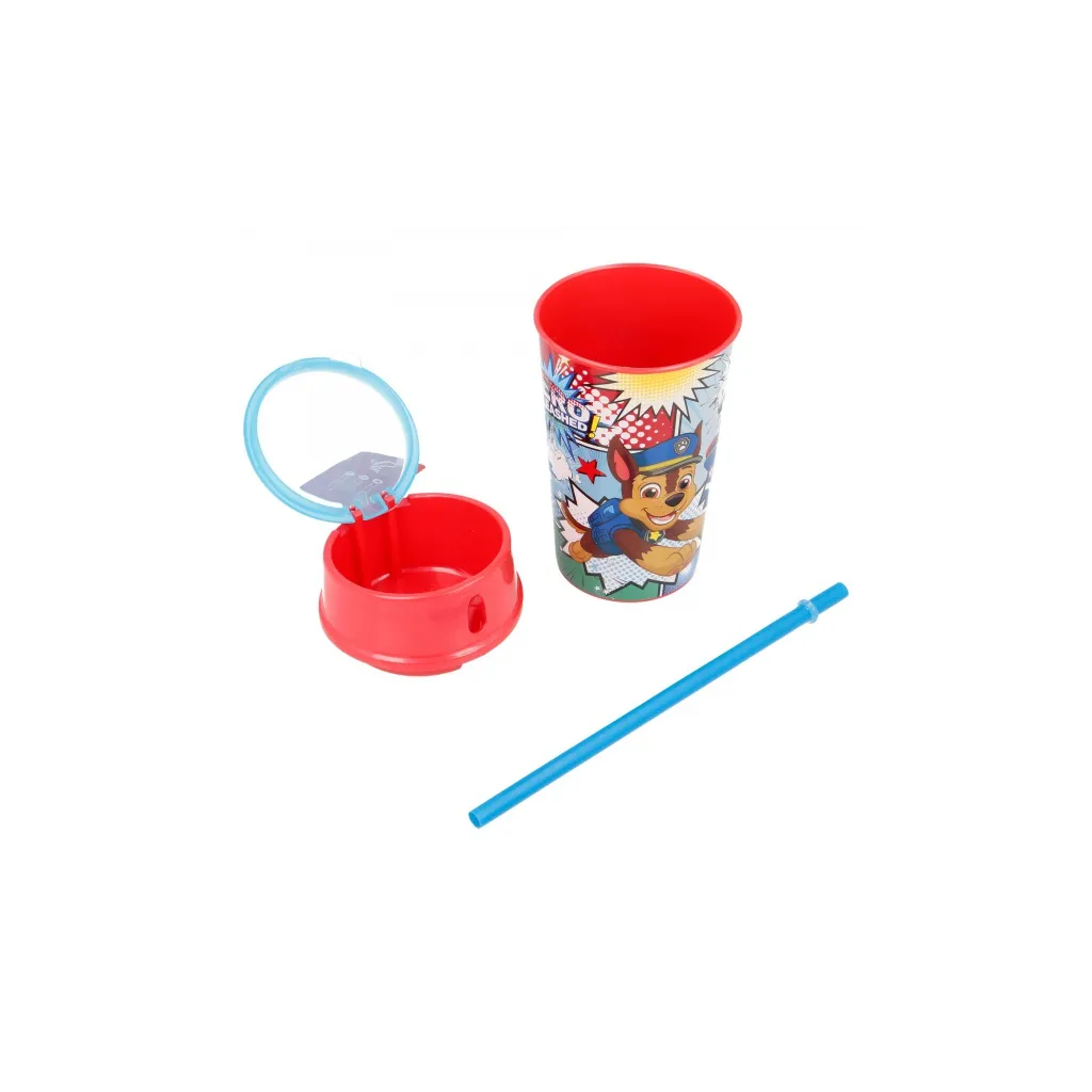 Pohár s vekom a slamkou PAW PATROL Snack, 400ml, 18901