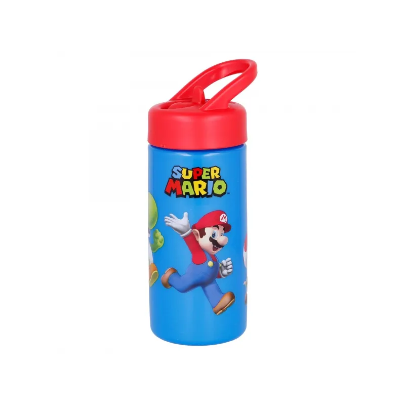 Plastová láhev s výsuvnou brčkem SUPER MARIO, 410ml, 21401