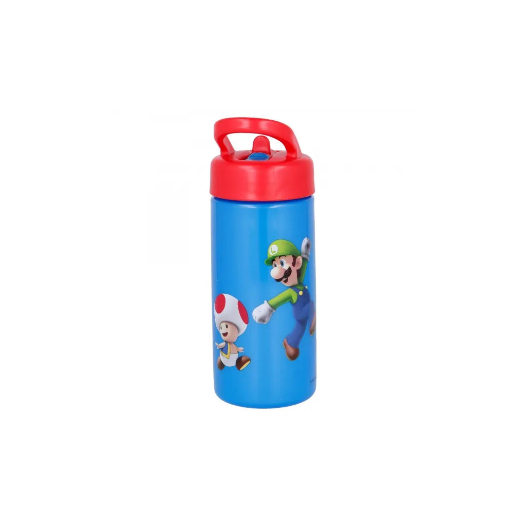 Plastová láhev s výsuvnou brčkem SUPER MARIO, 410ml, 21401