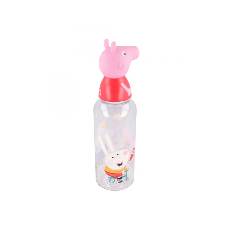 Plastová 3D fľaša s figúrkou PEPPA PIG, 560ml, 10115
