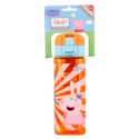 Hranatá plastová láhev PEPPA PIG LOCK, 550ml, 41202