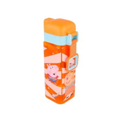 Hranatá plastová láhev PEPPA PIG LOCK, 550ml, 41202 Hranatá plastová láhev PEPPA PIG LOCK, 550ml, 41202