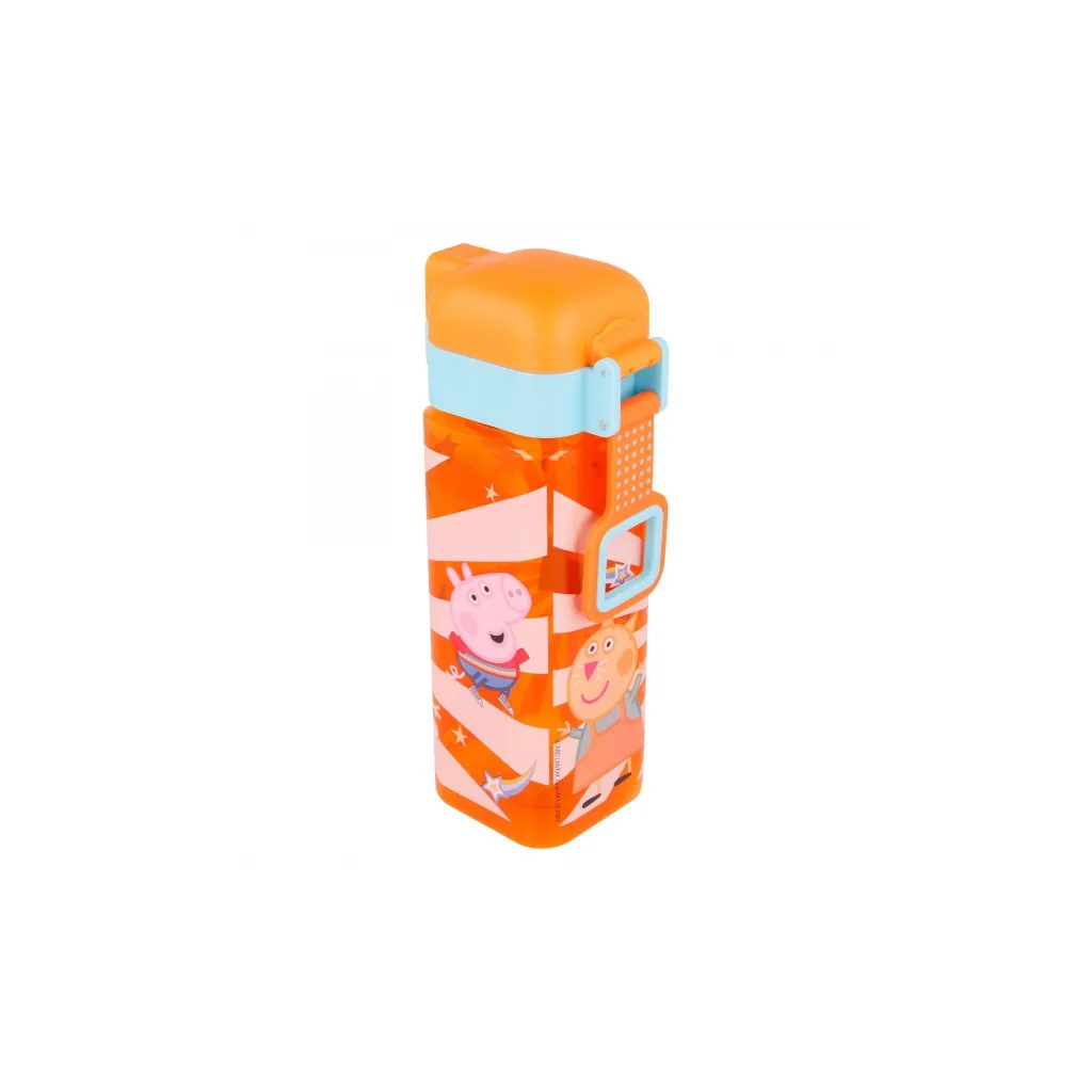 Hranatá plastová láhev PEPPA PIG LOCK, 550ml, 41202