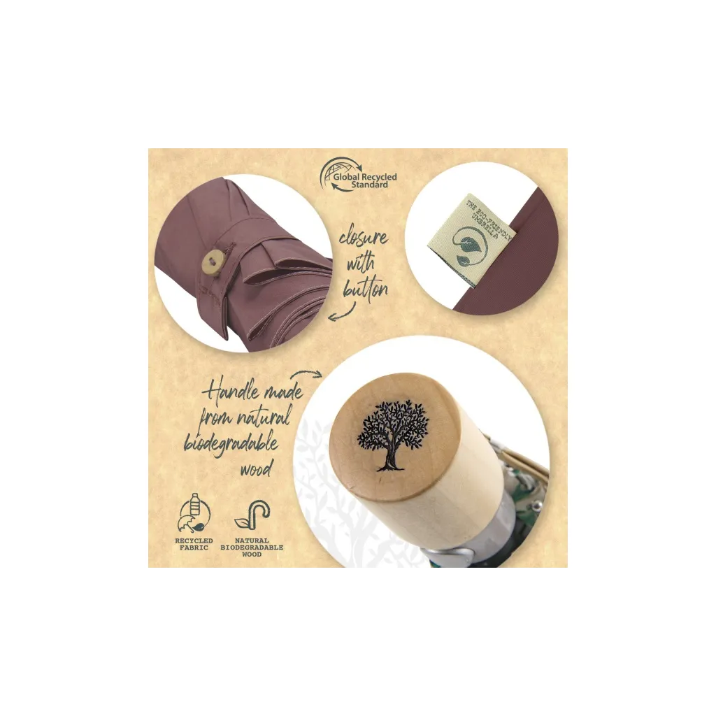 PERLETTI GREEN Dámsky skladací dáždnik / staroružová, 19113