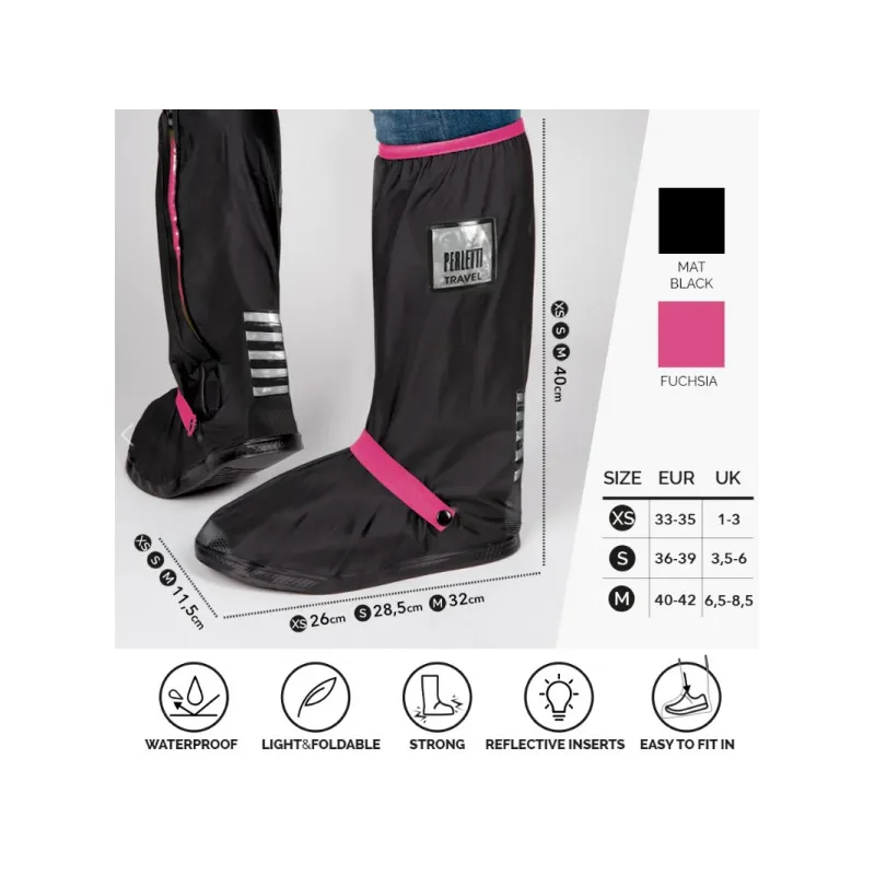 Kvalitné nepremokavé návleky na obuv Perletti Travel Fuchsia, veľkosť S 36/39, 95016 Kvalitné nepremokavé návleky na obuv Perletti Travel Fuchsia, veľkosť S 36/39, 95016