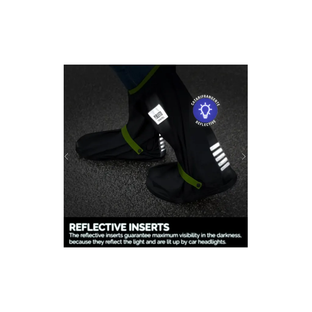 PERLETTI Kvalitní nepromokavé návleky na obuv, velikost L 43/45, Nero/Militare, 95020