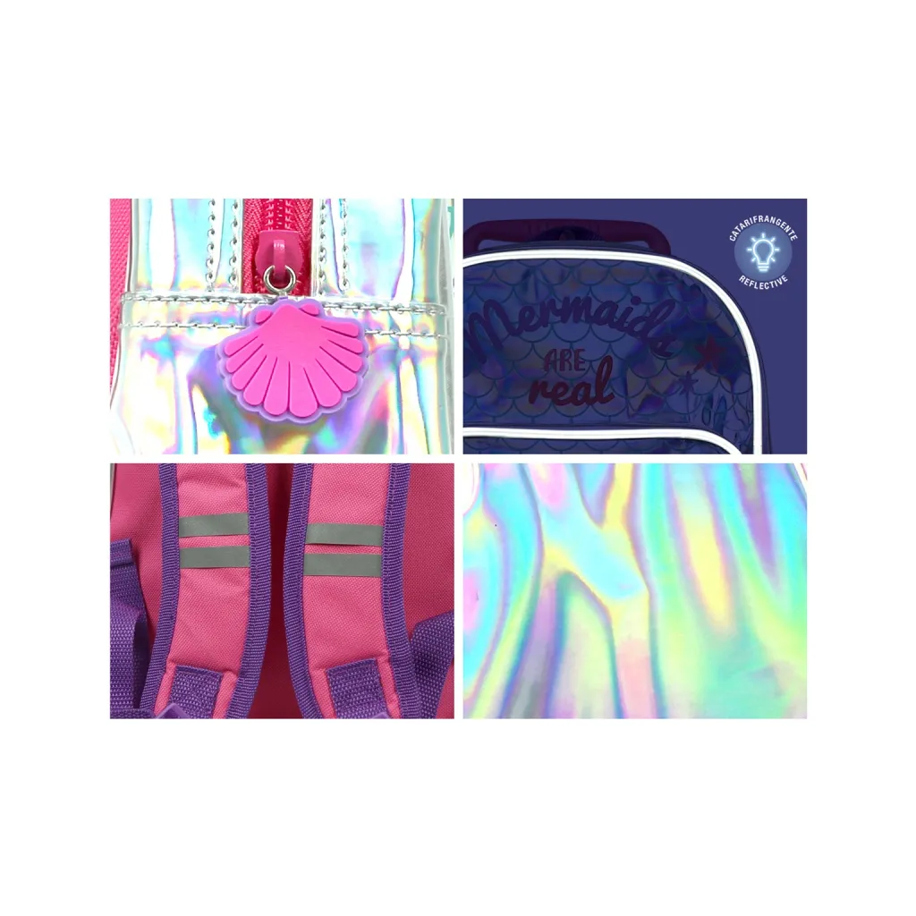 Dětský reflexní batoh na kolečkách Mořská Víla Mermaid, 14111