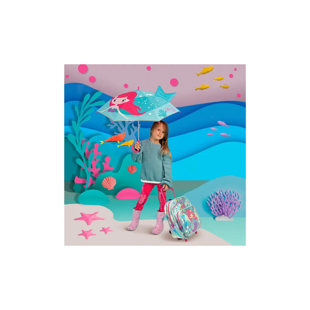 Dětský reflexní batoh na kolečkách Mořská Víla Mermaid, 14111