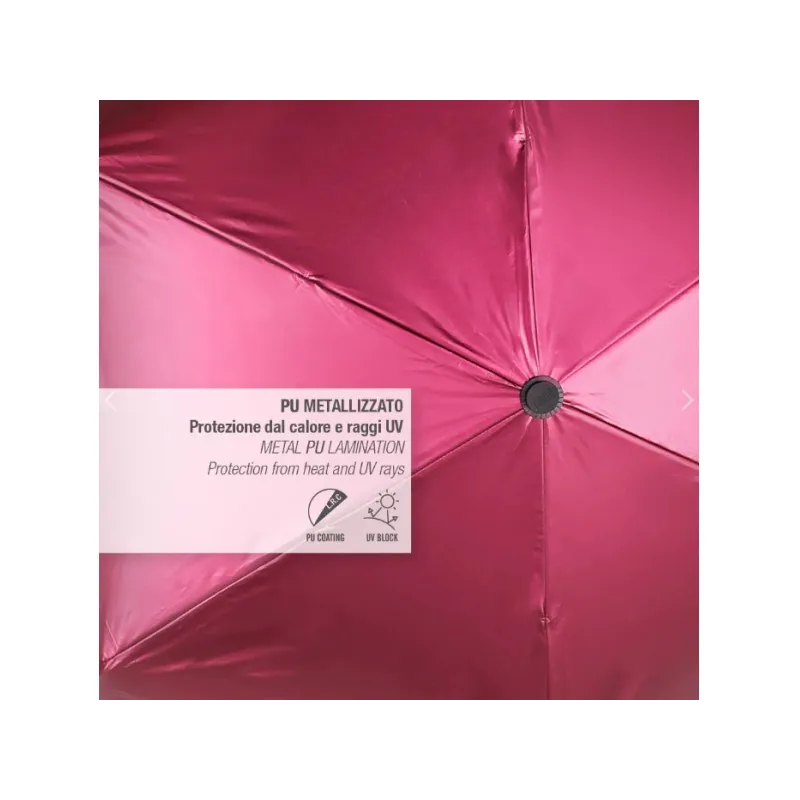 PERLETTI TREND Skladací dáždnik s UV filtrom / kovová červená, 20304 PERLETTI TREND Skladací dáždnik s UV filtrom / kovová červená, 20304