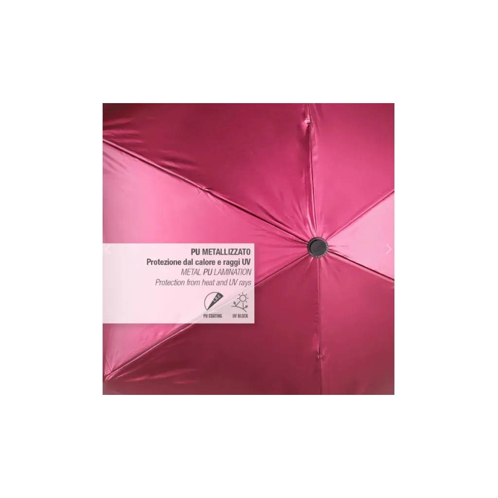 PERLETTI TREND Skládací deštník s UV filtrem / kovová červená, 20304