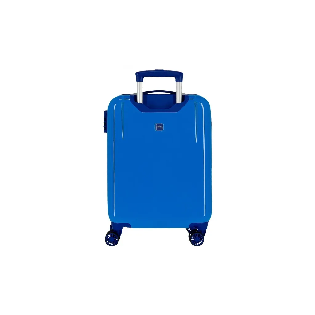 Luxusný detský ABS cestovný kufor MICKEY MOUSE Circle Blue, 34L – kufor s postavičkou Mickey Mouse