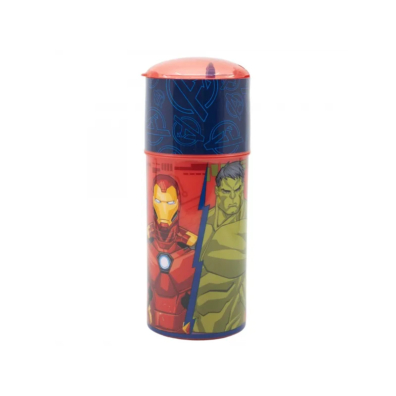 Plastová fľaša s výsuvnou slamkou AVENGERS, 350ml, 74151 Plastová fľaša s výsuvnou slamkou AVENGERS, 350ml, 74151