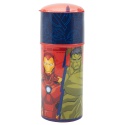 Plastová fľaša s výsuvnou slamkou AVENGERS, 350ml, 74151