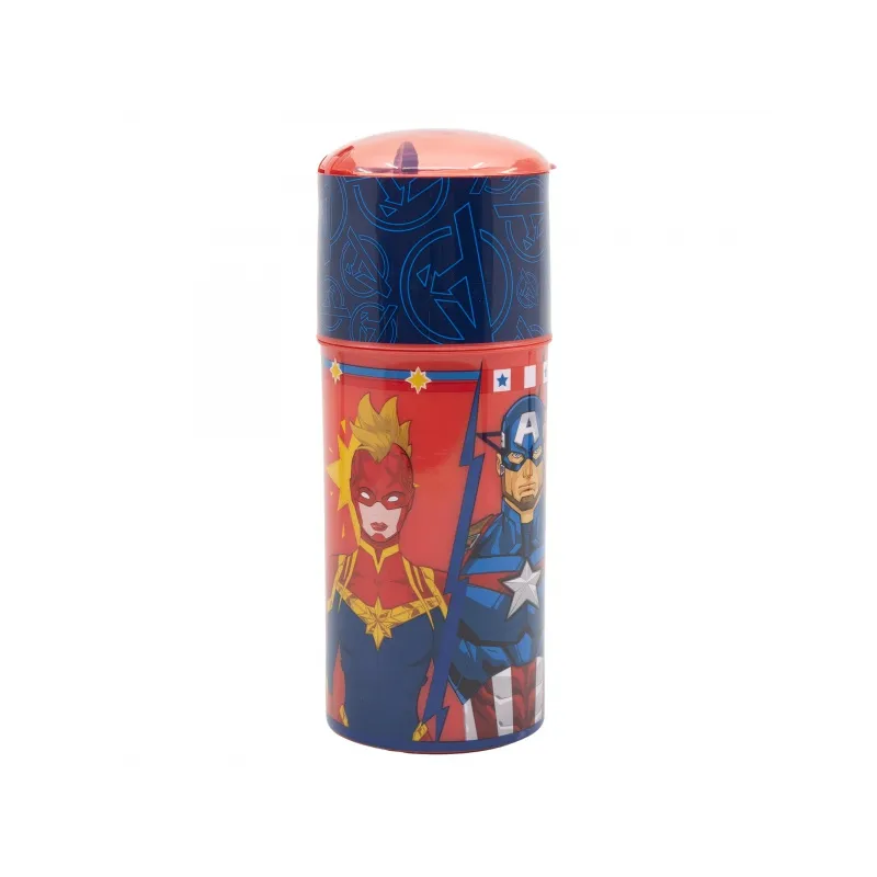 Plastová fľaša s výsuvnou slamkou AVENGERS, 350ml, 74151 Plastová fľaša s výsuvnou slamkou AVENGERS, 350ml, 74151