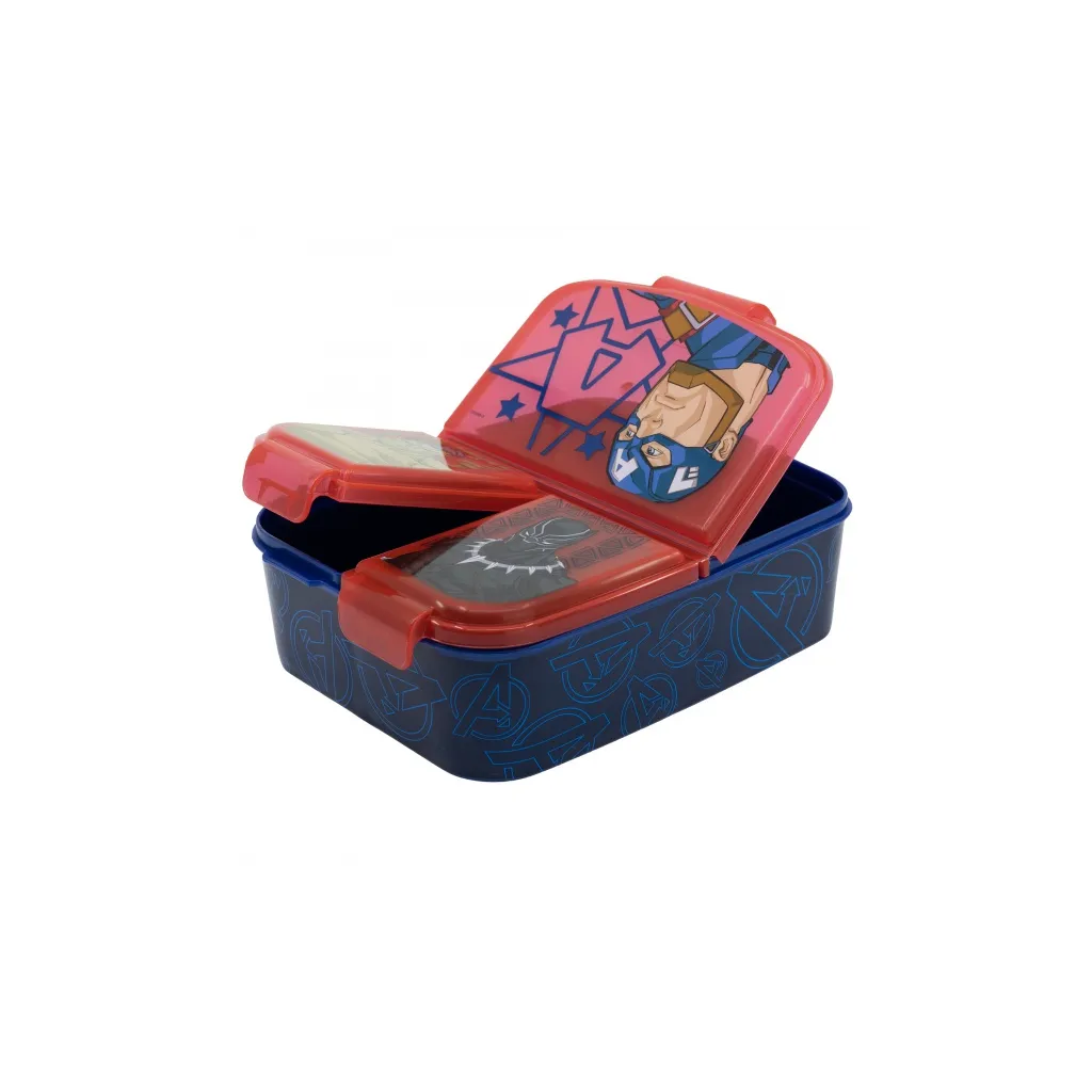 Dělený plastový box na svačinu AVENGERS, 74120