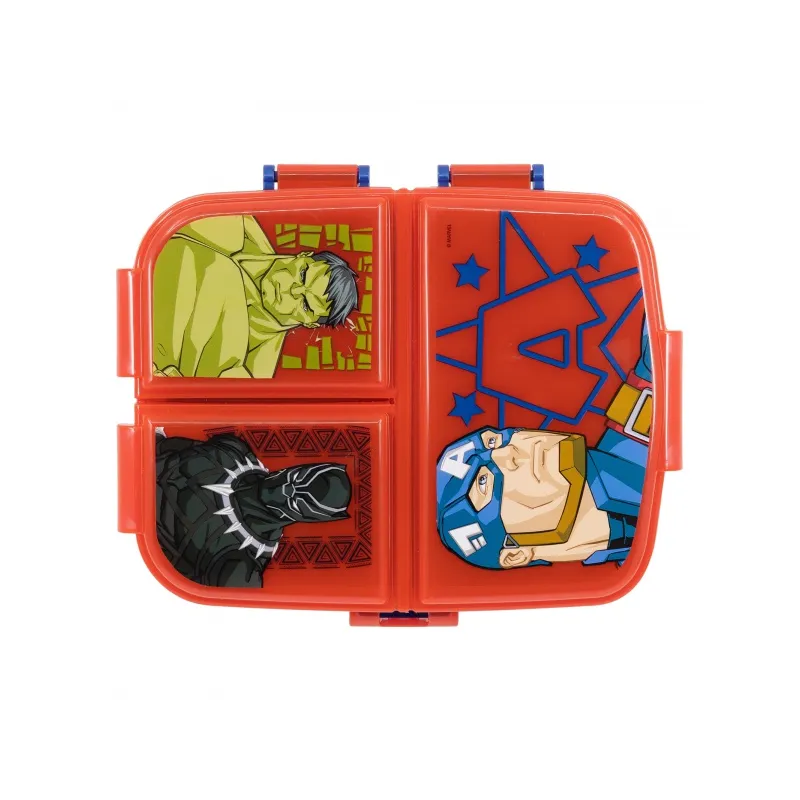 Dělený plastový box na svačinu XL, AVENGERS, 74199 Dělený plastový box na svačinu XL, AVENGERS, 74199