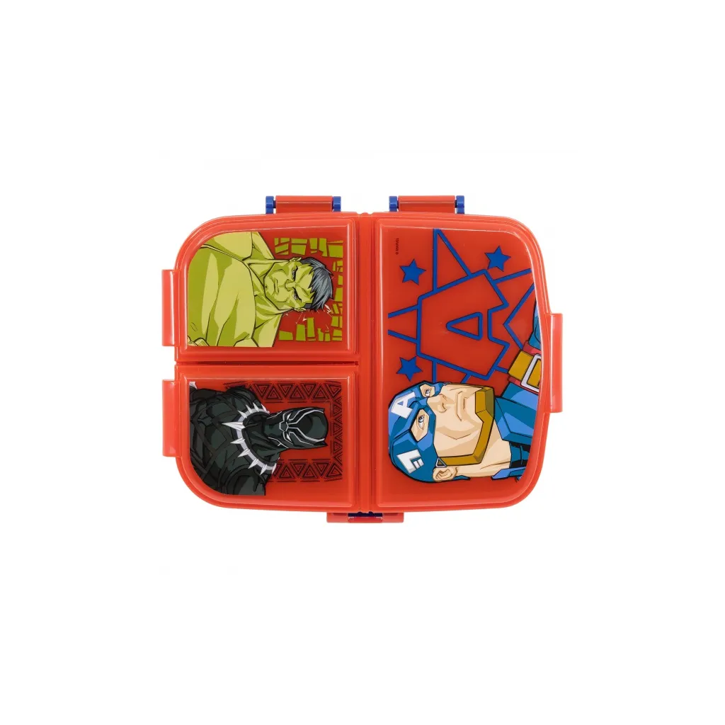 Dělený plastový box na svačinu XL, AVENGERS, 74199