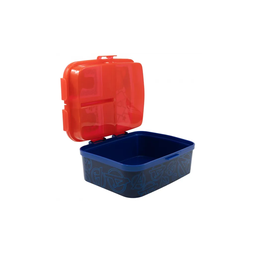 Dělený plastový box na svačinu XL, AVENGERS, 74199