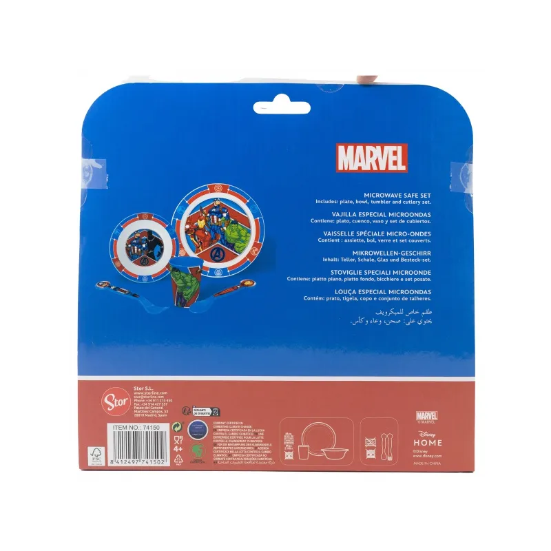 Detský plastový riad, AVENGERS Micro, tanier, miska, pohár, príbor, 74150 Detský plastový riad, AVENGERS Micro, tanier, miska, pohár, príbor, 74150