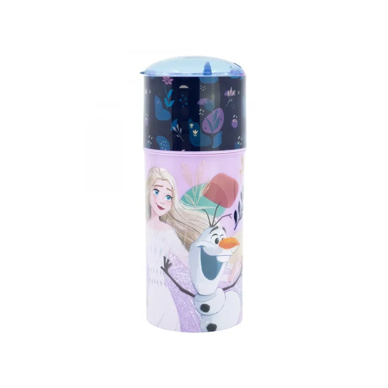 Plastová láhev s výsuvným brčkem DISNEY FROZEN, 350ml, 74251 Plastová láhev s výsuvným brčkem DISNEY FROZEN, 350ml, 74251