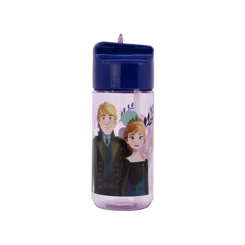 Plastová láhev s výsuvným brčkem DISNEY FROZEN, Transparent Tritan, 430ml, 74236 Plastová láhev s výsuvným brčkem DISNEY FROZEN, Transparent Tritan, 430ml, 74236