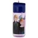 Plastová fľaša s výsuvnou slamkou DISNEY FROZEN, Transparent Tritan, 430ml, 74236