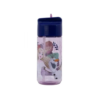 Plastová fľaša s výsuvnou slamkou DISNEY FROZEN, Transparent Tritan, 430ml, 74236 Plastová fľaša s výsuvnou slamkou DISNEY FROZEN, Transparent Tritan, 430ml, 74236