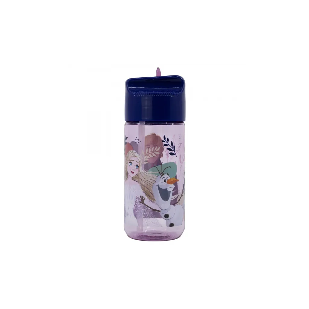 Plastová láhev s výsuvným brčkem DISNEY FROZEN, Transparent Tritan, 430ml, 74236