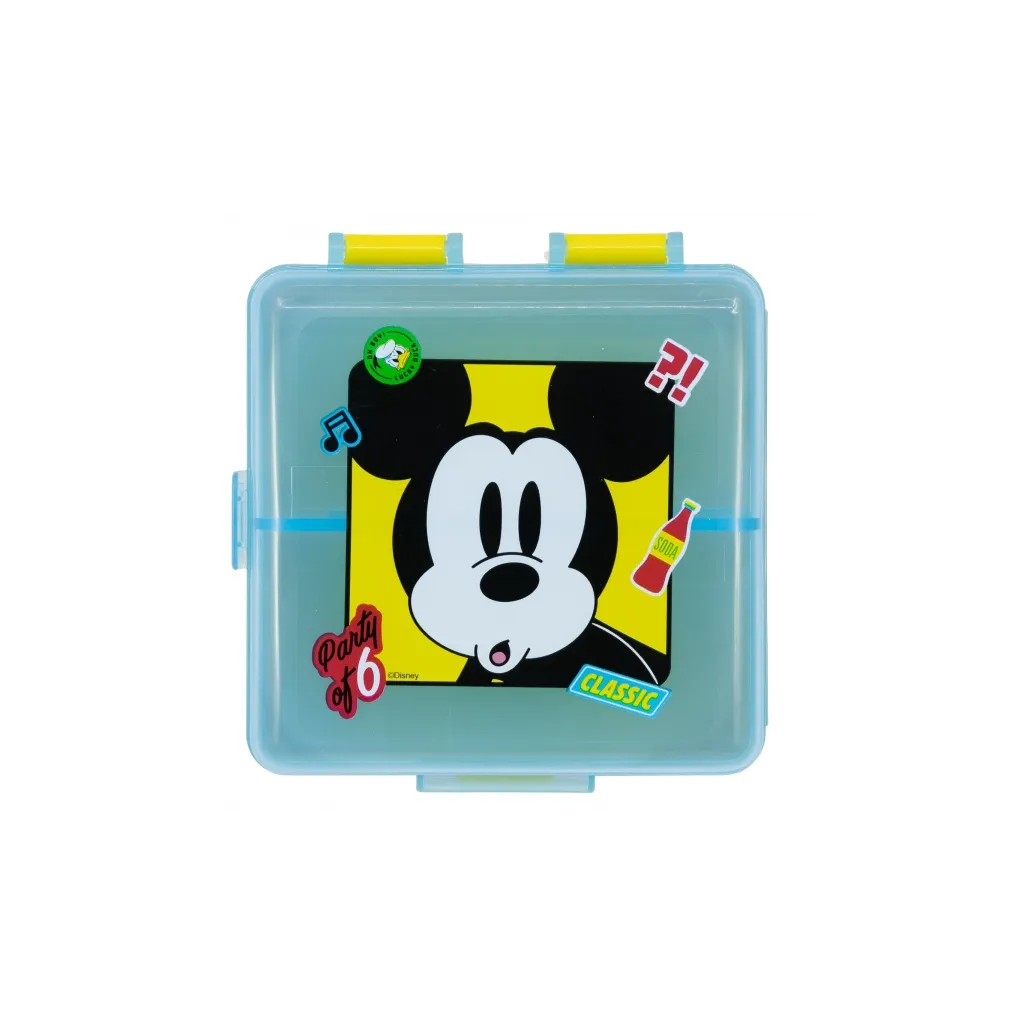 Dělený plastový box na svačinu MICKEY MOUSE, 74393