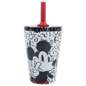 Nerezový termo pohár so silikónovou slamkou MICKEY MOUSE, 360ml, 74398