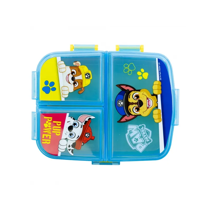 Delený plastový box na desiatu XL, PAW PATROL Blue, 74699