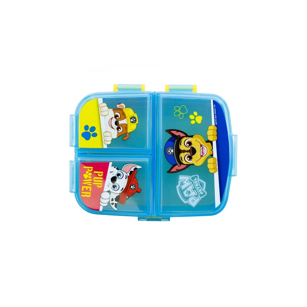 Delený plastový box na desiatu XL, PAW PATROL Blue, 74699