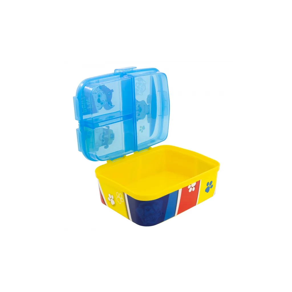Delený plastový box na desiatu XL, PAW PATROL Blue, 74699