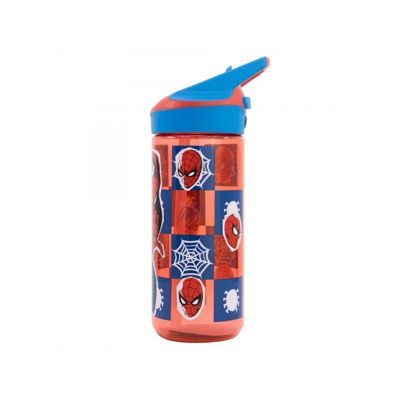 Plastová fľaša s výsuvnou slamkou SPIDERMAN, Tritan 620ml, 74797 Plastová fľaša s výsuvnou slamkou SPIDERMAN, Tritan 620ml, 74797