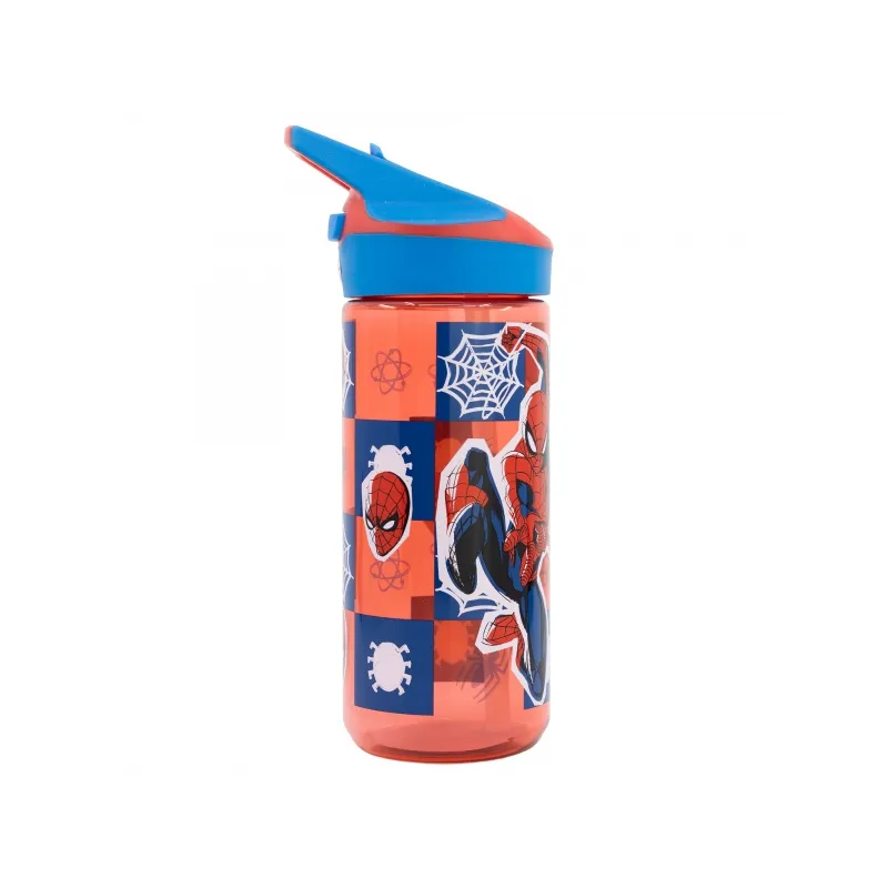 Plastová fľaša s výsuvnou slamkou SPIDERMAN, Tritan 620ml, 74797 Plastová fľaša s výsuvnou slamkou SPIDERMAN, Tritan 620ml, 74797