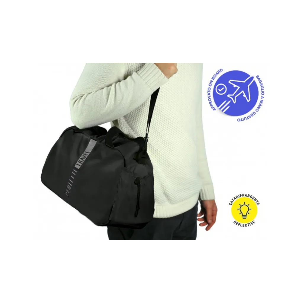 PERLETTI Univerzální příruční taška do letadla Ryanair Nero, 14238