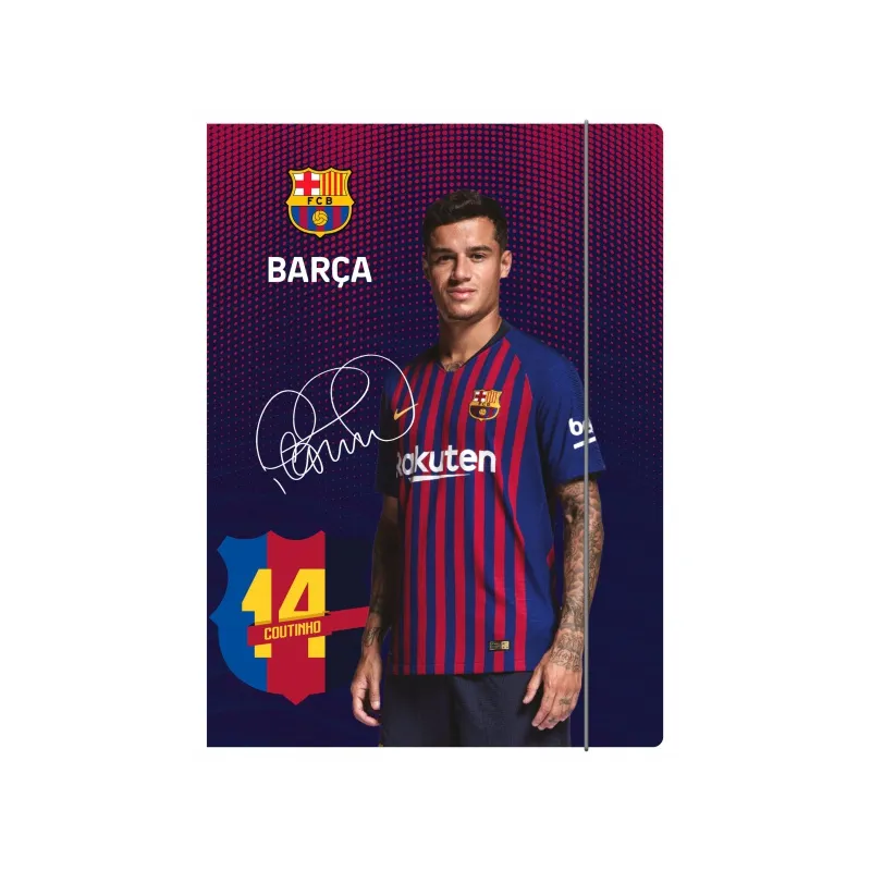 Odkladacia mapa s 3 chlopňami a gumičkou, A4, FC BARCELONA, mix motívov, 108019001 Odkladacia mapa s 3 chlopňami a gumičkou, A4, FC BARCELONA, mix motívov, 108019001