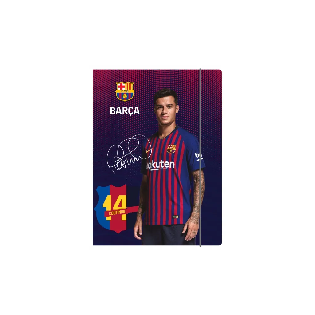 Odkladacia mapa A4 FC Barcelona | s gumičkou a 3 chlopňami