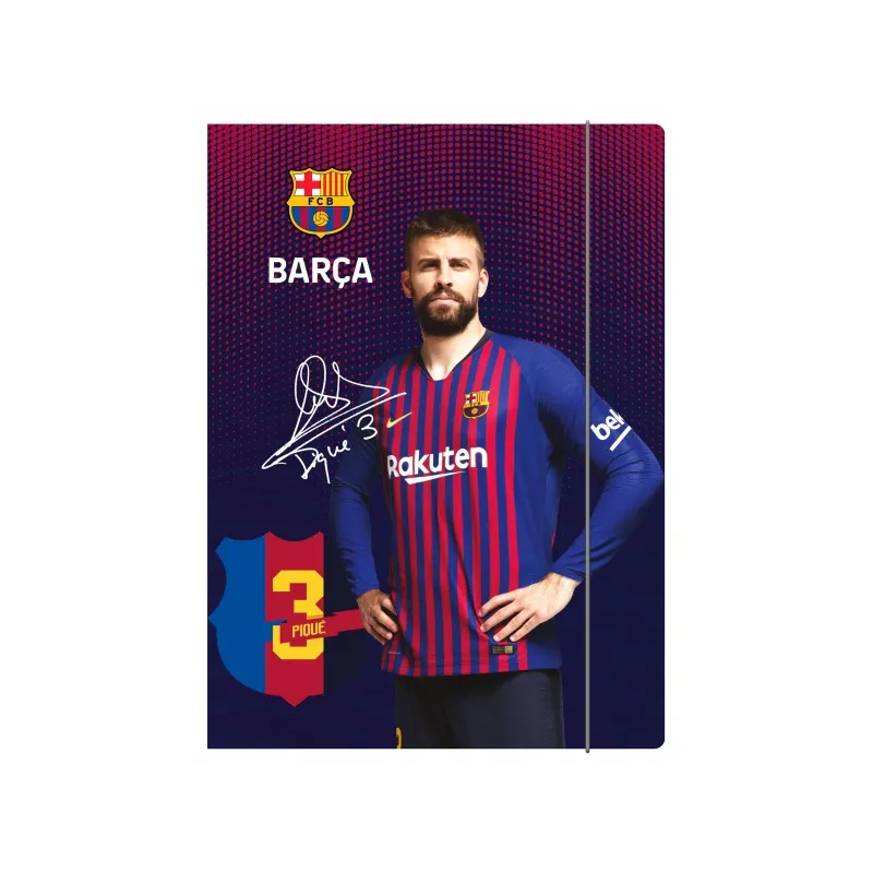 Odkladacia mapa s 3 chlopňami a gumičkou, A4, FC BARCELONA, mix motívov, 108019001 Odkladacia mapa s 3 chlopňami a gumičkou, A4, FC BARCELONA, mix motívov, 108019001