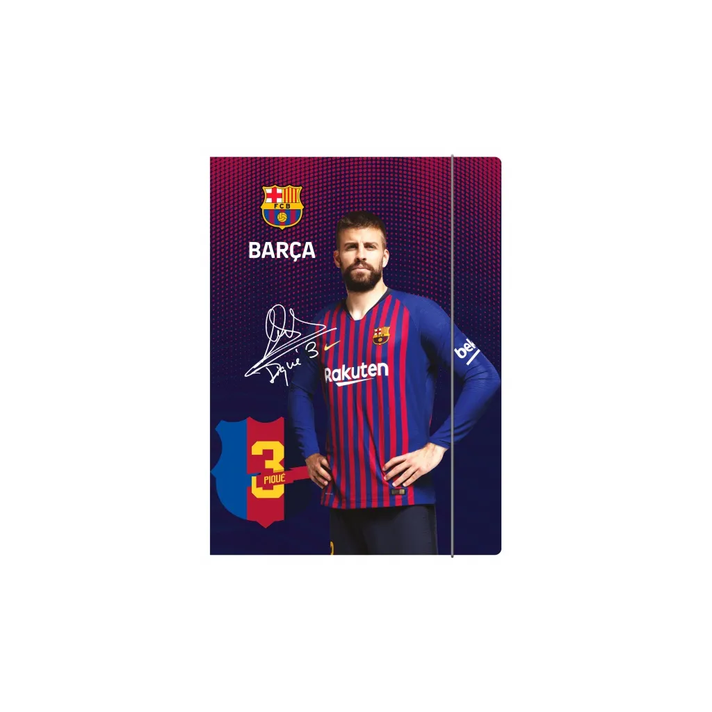 Odkládací mapa se 3 chlopněmi a gumičkou, A4, FC BARCELONA, mix motivů, 108019001