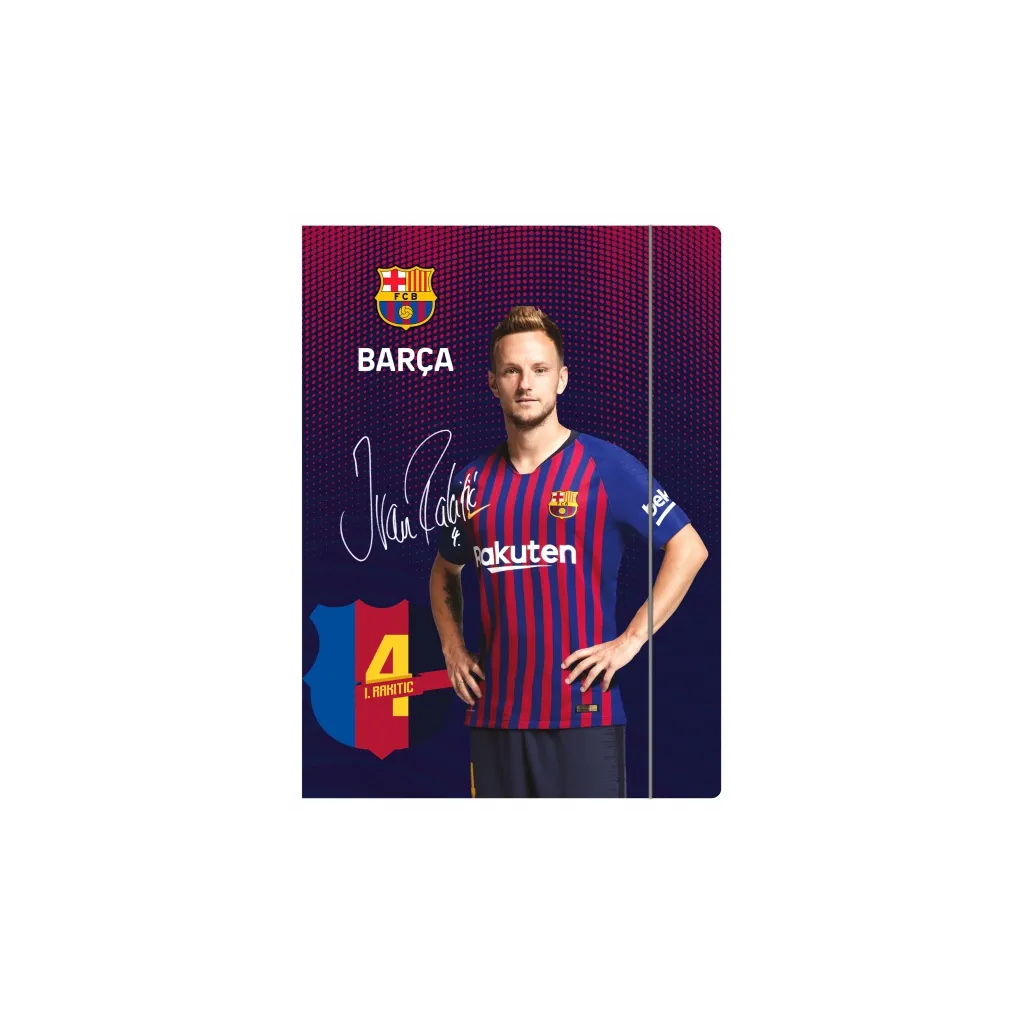 Odkládací mapa se 3 chlopněmi a gumičkou, A4, FC BARCELONA, mix motivů, 108019001