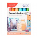 Sada akrylových  popisovačov Monami Deco Marker 460 - Pastel Set, 6ks, 2mm