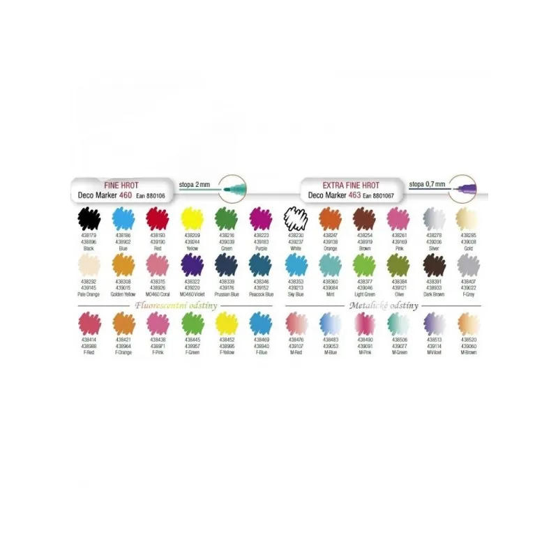 Sada akrylových popisovačov Monami Deco Marker 460 - Pastel Set, 6ks, 2mm Sada akrylových popisovačov Monami Deco Marker 460 - Pastel Set, 6ks, 2mm