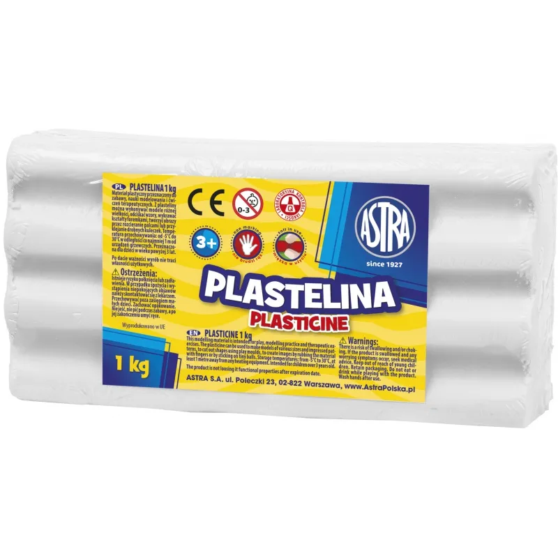 ASTRA Plastelína 1kg Biela, 303111001 ASTRA Plastelína 1kg Biela, 303111001