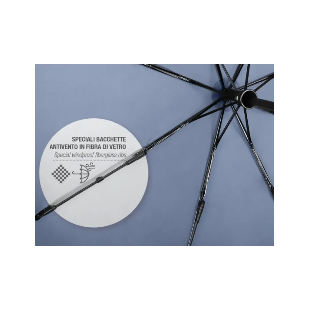 PERLETTI Technology Plně automatický skládací deštník Border / Lilla, 21715